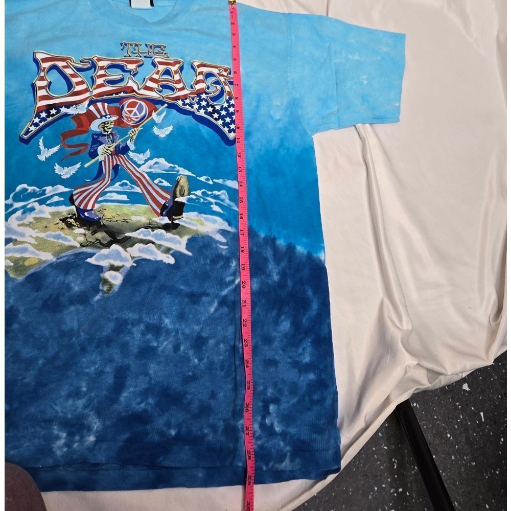 VINTAGE Y2K Liquid Blue Grateful Dead Wave That Flag Summer 2004 blue t-shirt L - Picture 8 of 8